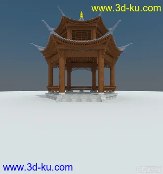 3D打印模型自己做的亭子的图片