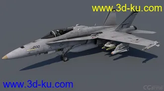 3D打印模型超精细F18C战斗机的图片