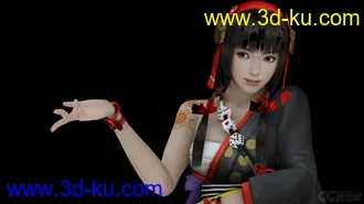 3D打印模型日本女人阿国免费的图片