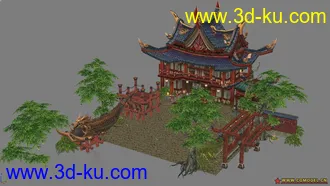 3D打印模型首发腾讯巨作《轩辕传奇》场景之轩辕城皇屋的图片