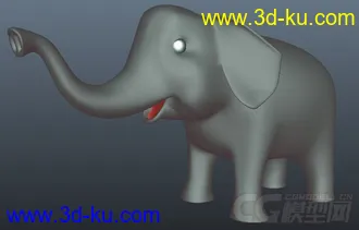 3D打印模型卡通小象。一只萌萌哒的象的图片