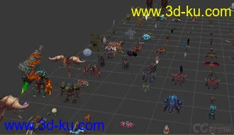 3D打印模型特别好的一个怪物大全的图片