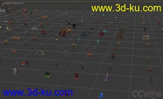 3D打印模型特别好的一个怪物大全的图片