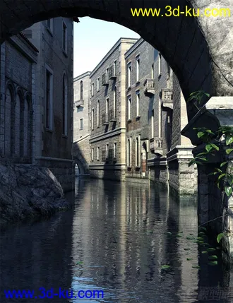 3D打印模型The Streets of Tuscany  西方欧式古堡建筑的图片