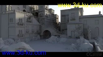 3D打印模型The Streets of Tuscany  西方欧式古堡建筑的图片