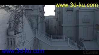 3D打印模型The Streets of Tuscany  西方欧式古堡建筑的图片