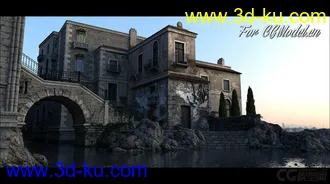 3D打印模型The Streets of Tuscany  西方欧式古堡建筑的图片