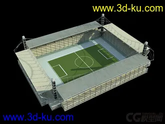 3D打印模型足球场 体育场场景的图片