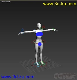 3D打印模型女人体，带绑定动画的图片