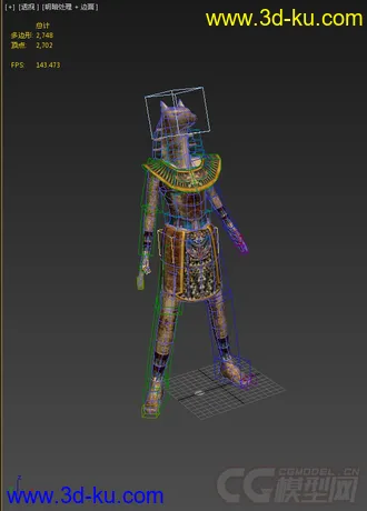 3D打印模型狗头人，带绑定动画的图片