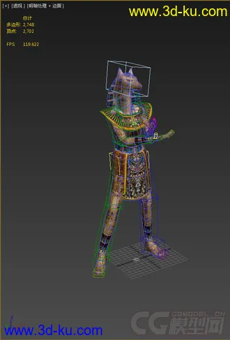 3D打印模型狗头人，带绑定动画的图片