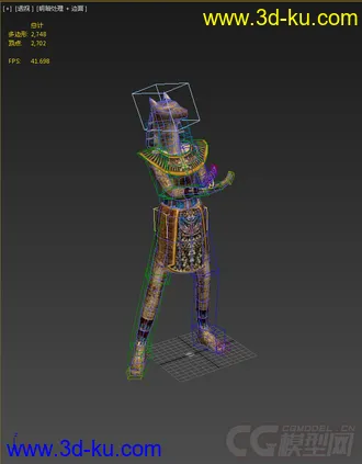 3D打印模型狗头人，带绑定动画的图片