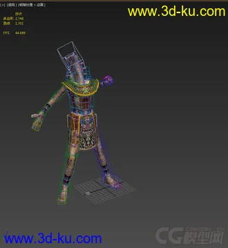 3D打印模型狗头人，带绑定动画的图片