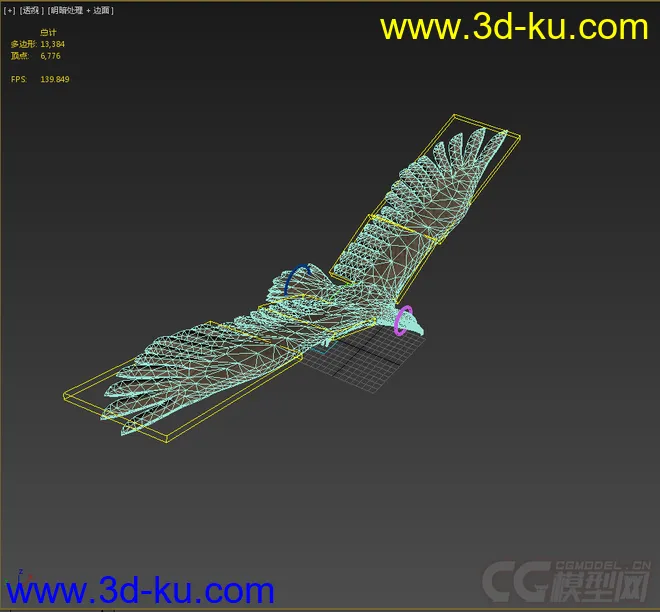 免费鸟类，写实带绑定，老鹰模型的图片2