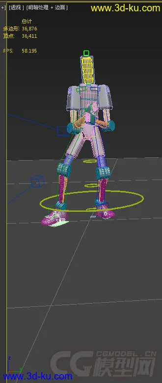 3D打印模型简单的骨骼绑定，可练习动画的图片