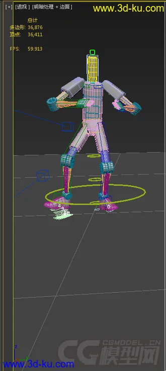 3D打印模型简单的骨骼绑定，可练习动画的图片
