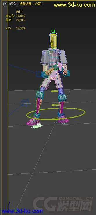 3D打印模型简单的骨骼绑定，可练习动画的图片