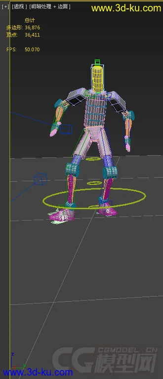3D打印模型简单的骨骼绑定，可练习动画的图片