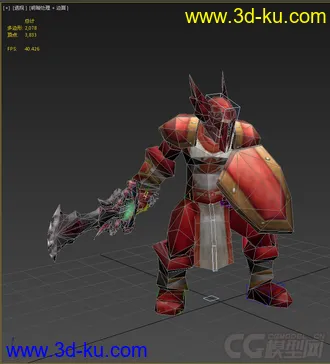 3D打印模型龙骑士，步兵，带绑定，低模免费的图片