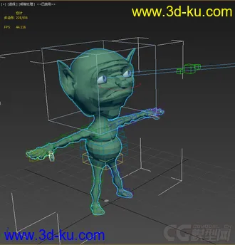 3D打印模型外星人，侏儒，带绑定的图片