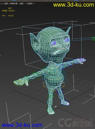 3D打印模型外星人，侏儒，带绑定的图片