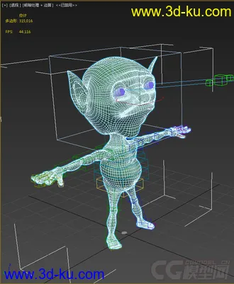 3D打印模型外星人，侏儒，带绑定的图片