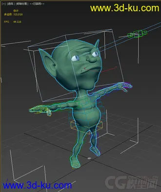 3D打印模型外星人，侏儒，带绑定的图片
