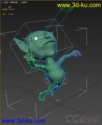3D打印模型外星人，侏儒，带绑定的图片