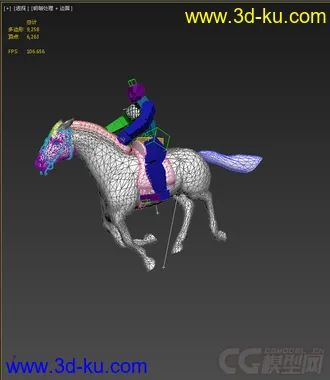 3D打印模型骑马，带绑定动画的图片