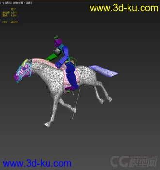 3D打印模型骑马，带绑定动画的图片