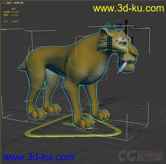 3D打印模型冰河世纪，低模免费，剑齿虎的图片