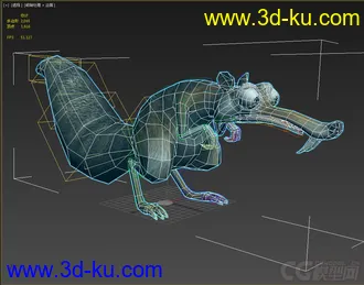 3D打印模型松鼠，冰河世纪，带绑定的图片