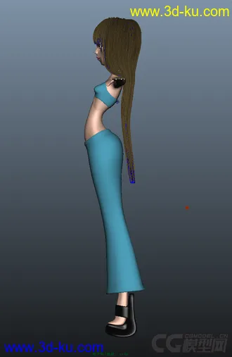 3D打印模型长发卡通小女孩的图片