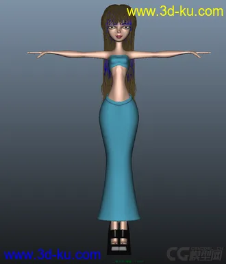 3D打印模型长发卡通小女孩的图片