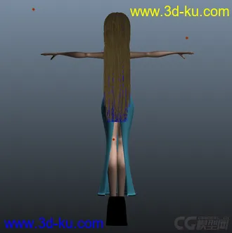3D打印模型长发卡通小女孩的图片
