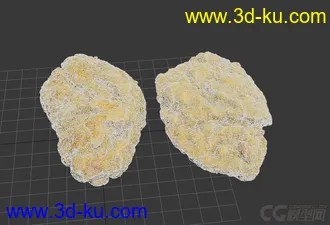 3D打印模型炸鸡块 快餐  Chicken Popper  fast food的图片