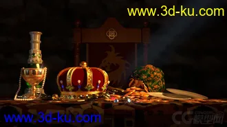 3D打印模型室内金子 皇冠的图片