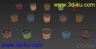 3D打印模型一套Q版的游戏植物花盆！！的图片