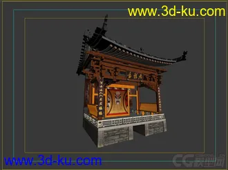 3D打印模型乌镇戏台一枚，欢迎下载~的图片
