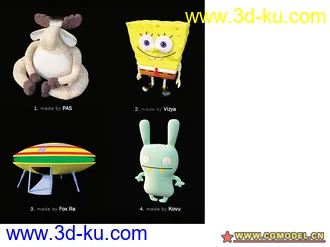 3D max高精度玩具模型集锦 （第一部分）超可爱的图片