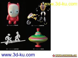 3D max高精度玩具模型集锦 （第一部分）超可爱的图片