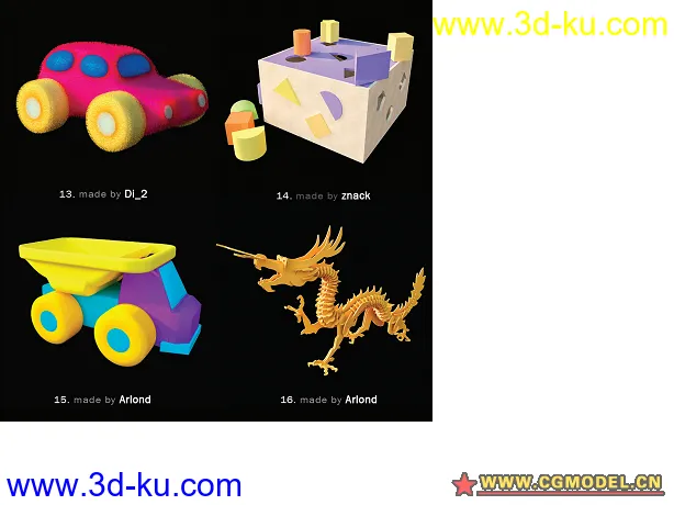 3D max高精度玩具模型集锦 （第一部分）超可爱的图片6