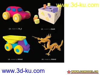 3D max高精度玩具模型集锦 （第一部分）超可爱的图片