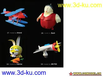 3D max高精度玩具模型集锦 （第一部分）超可爱的图片