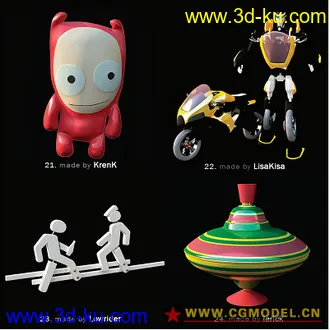 3D max高精度玩具模型集锦 （第三部分）超可爱的图片