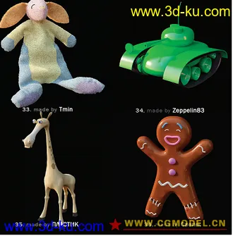 3D max高精度玩具模型集锦 （第三部分）超可爱的图片