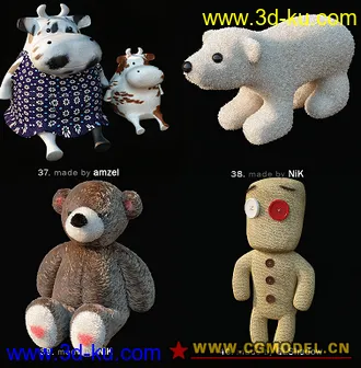 3D max高精度玩具模型集锦 （第三部分）超可爱的图片