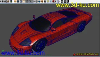 3D打印模型超酷的-法拉利跑车-红色跑车高模的图片