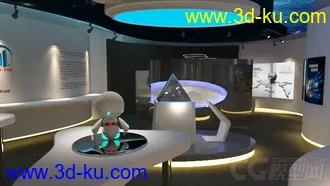 3D打印模型VR渲染小面积展厅 灯光 贴图都有 肯能略显生涩的图片
