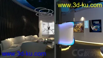 3D打印模型VR渲染小面积展厅 灯光 贴图都有 肯能略显生涩的图片